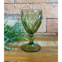 Taça de Agua Diamante Verde 300ml Class Home