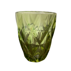 Copo Diamond Verde de Vidro Class Home