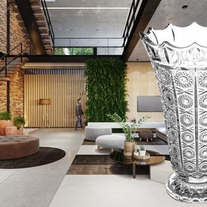 Vaso de Cristal Com Pé Transparente Class Home