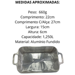 Assadeira Retangular de Aluminio Fundido N00 - A Gourmet