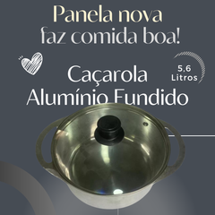 Caçarola de Aluminio Fundido Com tampa 5,6L - A Gourmet