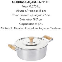 Caçarola AMTL N18 em Aluminio 1,7L Carola
