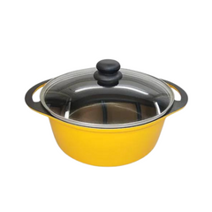 Caçarola Antiaderente Com Tampa N28 Amarela - A Gourmet