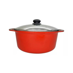 Caçarola Aluminio Fundido Antiaderente Vermelha 5,6L - A Gourmet
