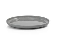 Prato Borda Reta Areia Cinza Melamina 26,7cm Gourmet Mix