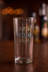 Kit 50 Copos Cylinder de Vidro 300ml Personalizado