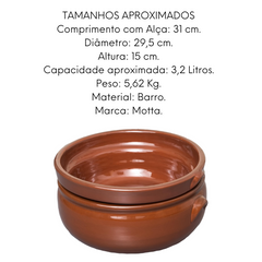 Banho Maria de Ceramica Barro Esmaltado - A Gourmet