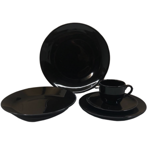 Jogo 16 Peças Coup Black em Porcelana Oxford Oxford
