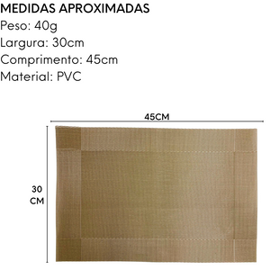 Lugar Americano Class Dourado Brilhante Dolce Home
