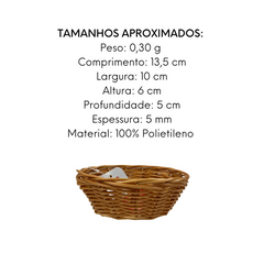 Cesta Oval Sintética Bege Polietileno GZT