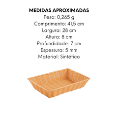 Cesto Retangular Sintética Retangular 41cm GZT