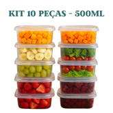 10 Potes 500 Ml Transparente Marmita Fitnees Bpa Free Marmita Reutilizável