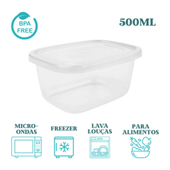 10 Potes 500 Ml Transparente Marmita Fitnees Bpa Free Marmita Reutilizável