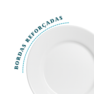 Prato raso de porcelana baru segunda linha ATLAS Pratos Rasos