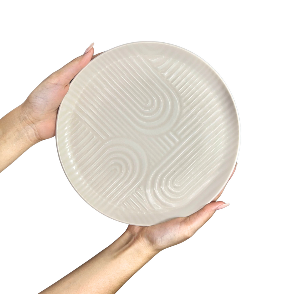 Prato Raso Flat Zen Cerâmica Oxford - A Gourmet