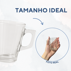Caneca Cappuccino 140ml Experience Vidro Elegante