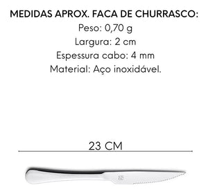 Faca Churrasco Olimpia em Aço Inox Hercules Hercules