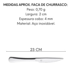 Faca Churrasco Olimpia em Aço Inox Hercules Hercules