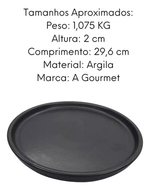 Prato Raso Preto Fosco Esmalte de Argila Glob Imports