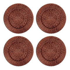 Sousplat Redondo Fechado Rattan Escuro GZT