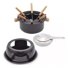 Conjunto Para Fondue Lucerna 11Pçs Preto - A Gourmet