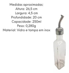 Galheteiro em Vidro de 250ml Alissan