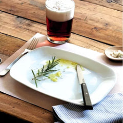 Prato Retangular Parma de Vidro Temperado - A Gourmet