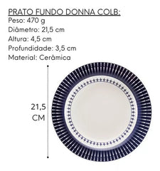 Jogo 16 Peças Donna Colb Cerâmica Oxford Oxford