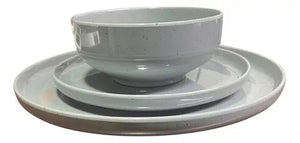 Prato Areia Cinza Borda Reta de Melamina 20cm Gourmet Mix