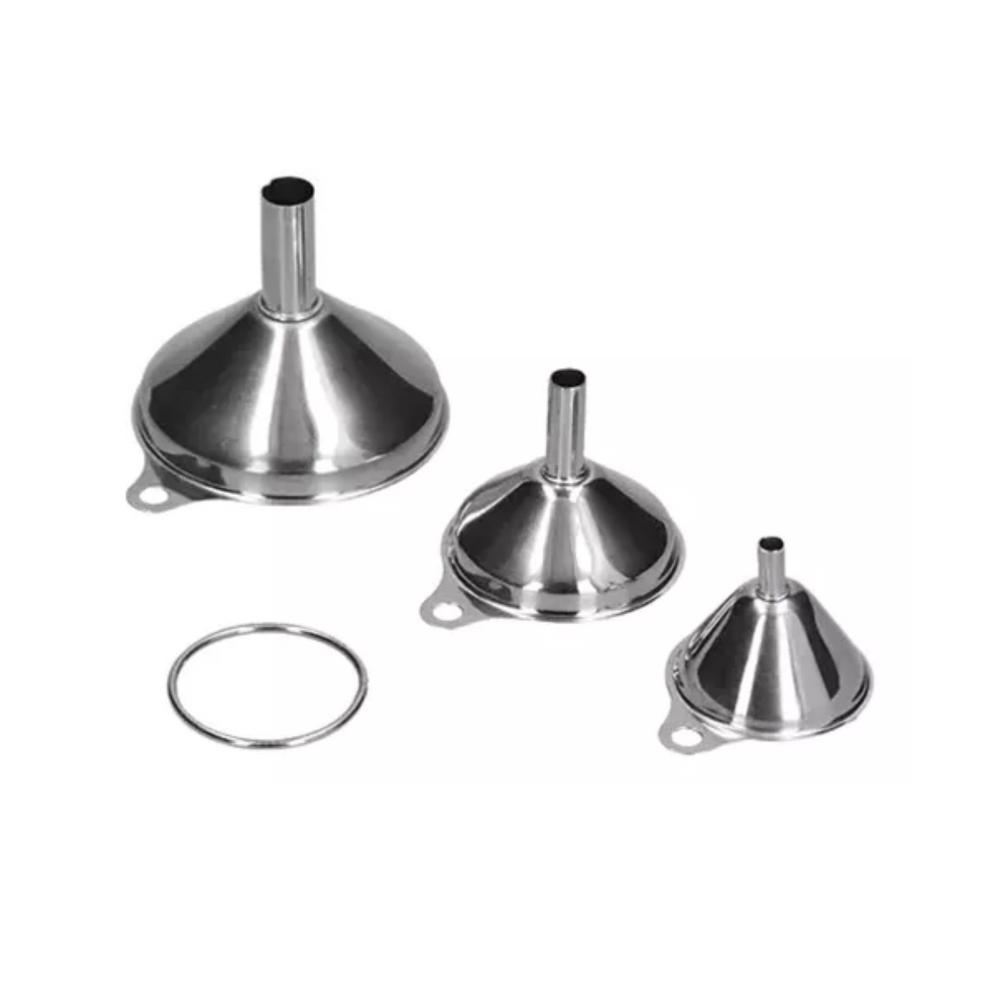 Conjunto 3 Funis em Aço Inox Hercules Hercules