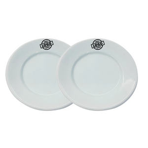 Kit 50 Prato Pão Bauru de Porcelana Com Sua Logo Marca - A Gourmet