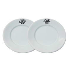 Kit 50 Prato Pão Bauru de Porcelana Com Sua Logo Marca - A Gourmet