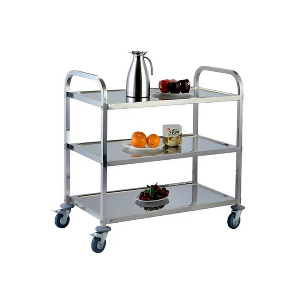 Carrinho Organizador de Aço Inox 3 Niveis - A Gourmet