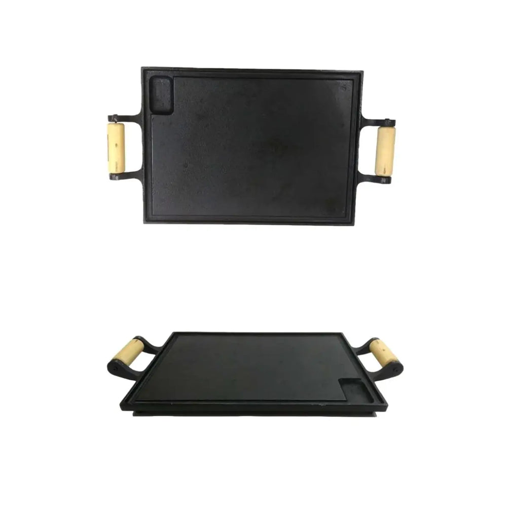 Chapa Fritadeira Lisa 25x35cm 2 Alças Churrasco RIG