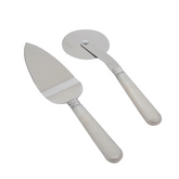 Conjunto 2 Peças Cortador e Espátula P/Pizza Pérola Hauskraft