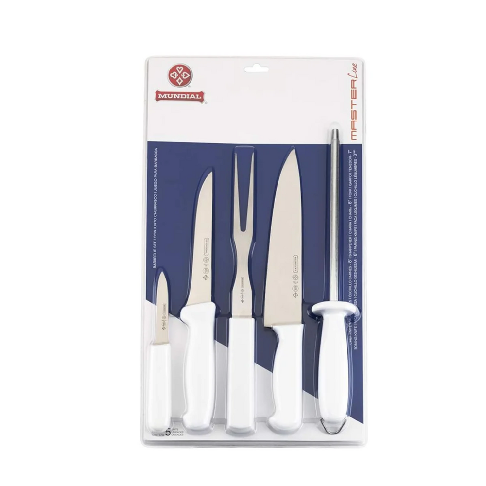 Conjunto Churrasco 5 Peças Master Line Mundial - A Gourmet