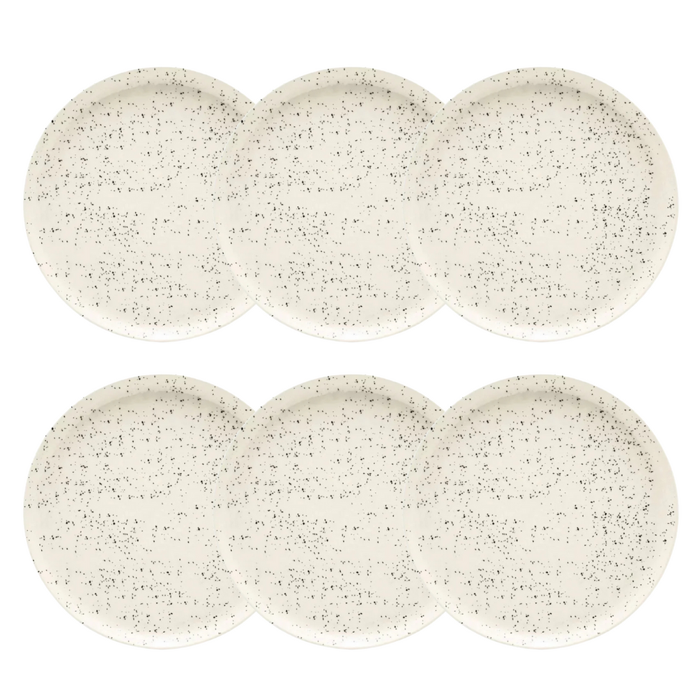 Conjunto de 6 Prato Raso Chuvisco Oxford - A Gourmet