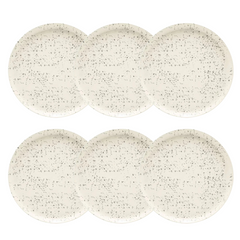 Conjunto de 6 Prato Raso Chuvisco Oxford - A Gourmet