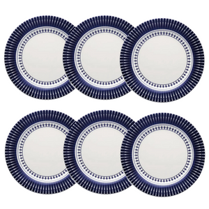 Conjunto de 6 Prato de Cerâmica Fundo Donna Colb - A Gourmet