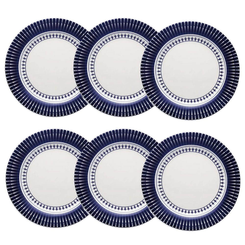 Conjunto de 6 Prato de Cerâmica Fundo Donna Colb - A Gourmet
