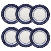 Conjunto de 6 Prato de Cerâmica Fundo Donna Colb - A Gourmet