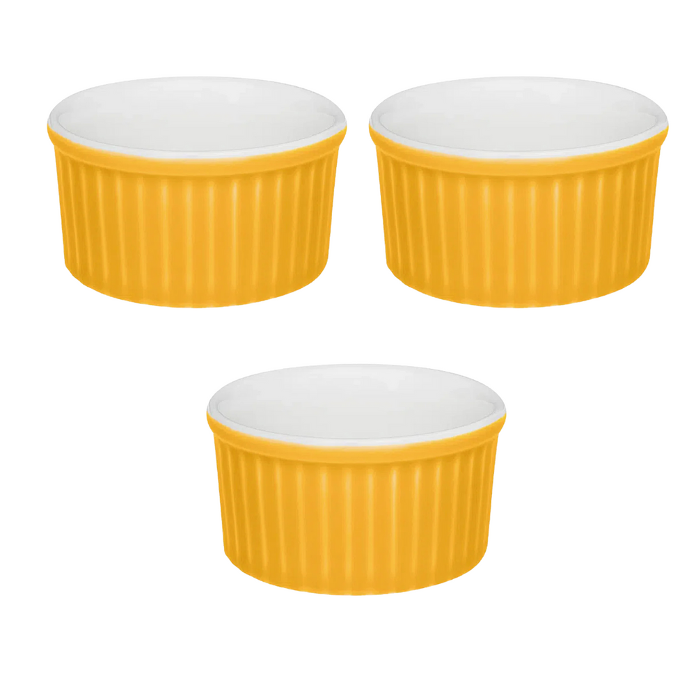 Conjunto de 6 Ramekim Amarelo - A Gourmet