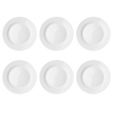 6 Prato Bianco Raso Flat 28cm - A Gourmet