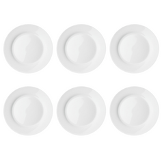 6 Prato Bianco Raso Flat 28cm - A Gourmet