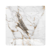 Prato Raso Golden Stone 26,8cm Quadrado Branco E Dourado Oxford