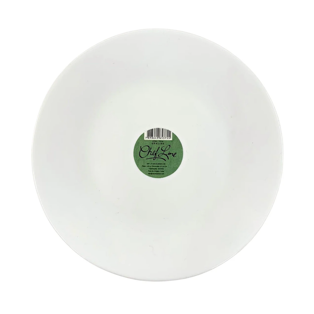 Prato Raso Opaline Vidro Temperado 27cm Cheff Line