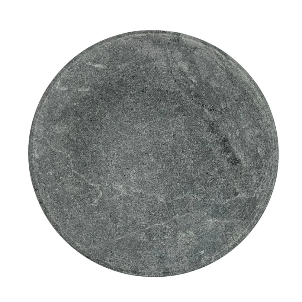 Prato Raso Redondo 28cm em Pedra Sabão Val Pedra Sabão