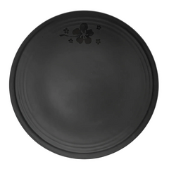 Prato Raso Redondo Melamina Black Bestfer