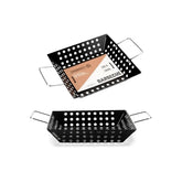 Assadeira Wok Quadrada P/ Churrasco Grelha Vazada 22,8cm Hercules