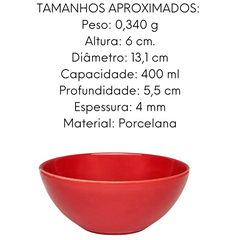 Tigela Mexicana Vermelha 400ML BelaVista